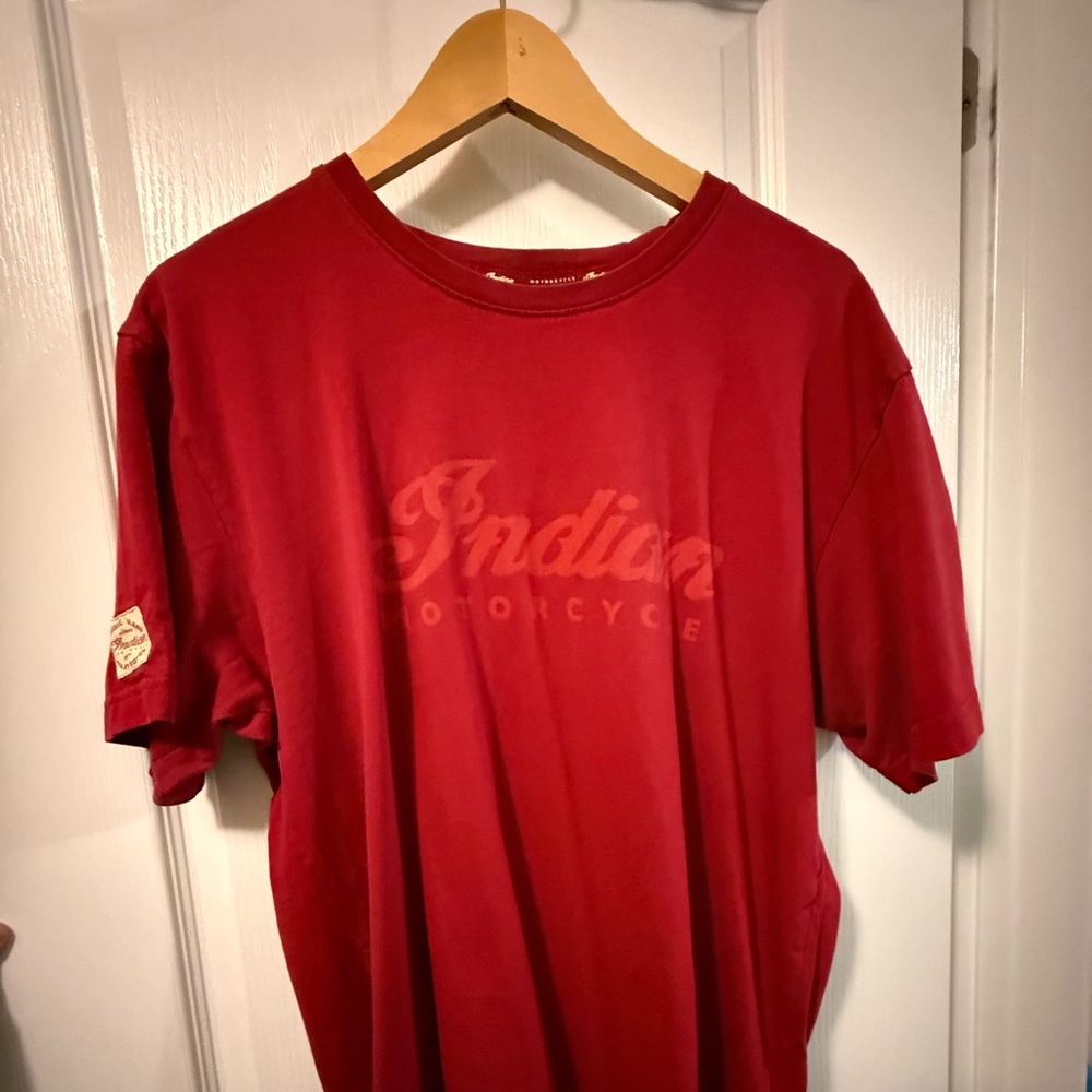 Indian Motorcycle Men's Red Short Sleeve Tee